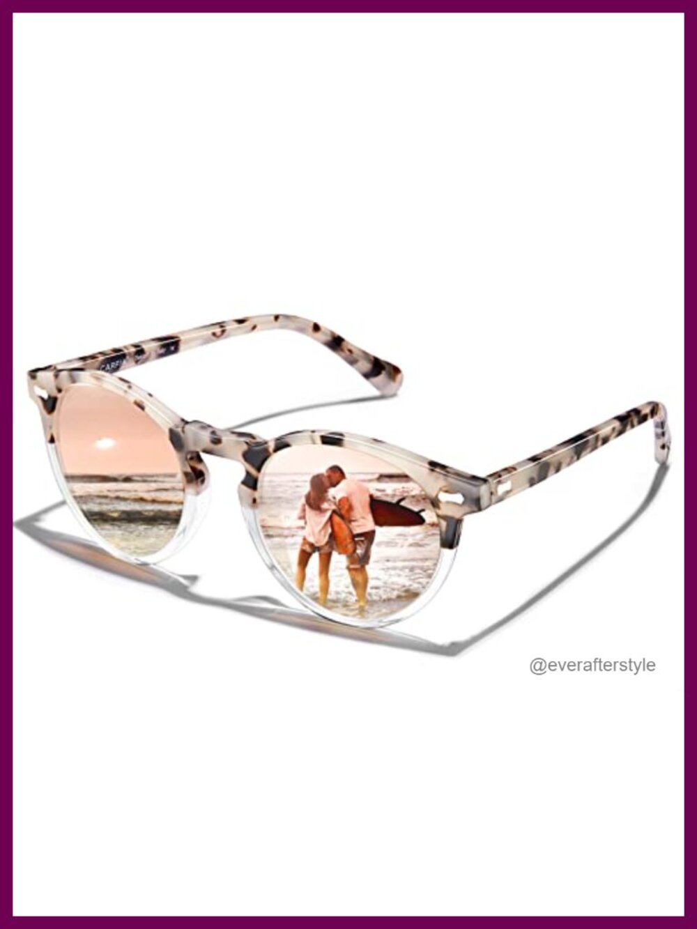 Polarized Round Acetate Sunglasses UV Protection Retro Classic
